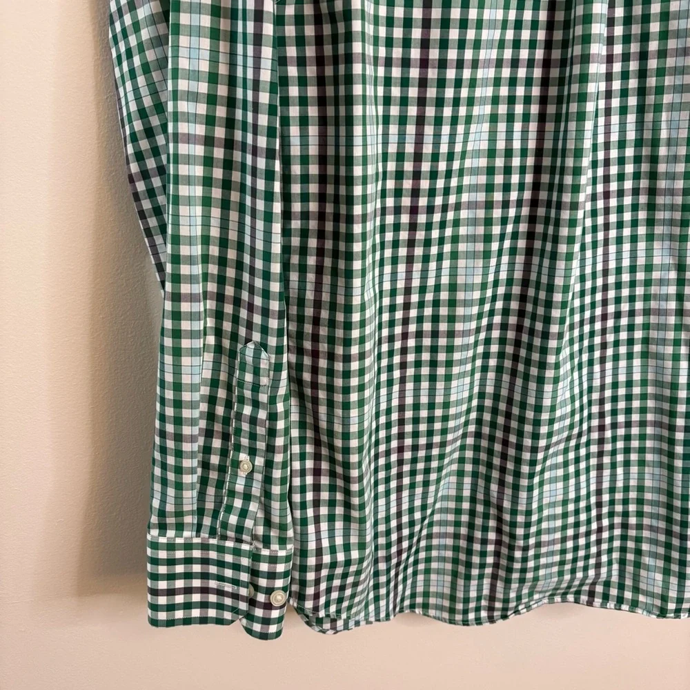 Banana Republic Mens Medium Green long sleeve Dress Shirt Button fall Work